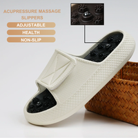 Chaussons de massage magnétique à acupression pour hommes et femmes, grande taille, à bout ouvert, avec sangle réglable, pour la maison et la santé des pieds, idéaux pour l'été