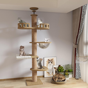 Árbol rascador de madera y sisal para gatos, producto mayorista para mascotas - Product Image 1