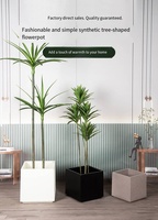 Pots de plantes d'intérieur en plastique modernes avec trous de drainage et soucoupes Pot de fleurs pour toutes les plantes d'intérieur