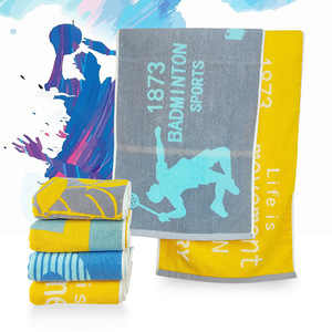 Serviette de sport en pur coton 40x100 cm, séchage rapide, impression par sublimation, pour badminton et utilisation en salle de sport - Product Image 1