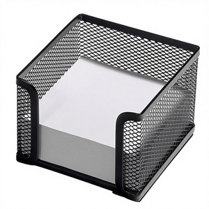 Note Box Metal Mesh Memo Holder Card Stand Organizer Made in China for Office Home Schools Desk/ Supplies - Product Image 2