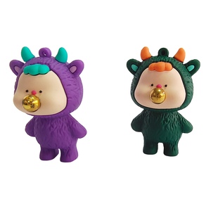 Cute Bubble Blowing Dragon PVC Figurine Keychain Cartoon Animal <b>Doll</b> Bag Pendant Decor <b>Accessory</b> - Product Image 4