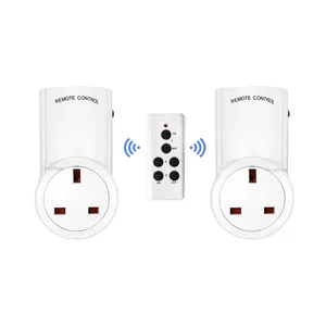 2 Pack Wireless UK Standard Light Power Remote Control Outlet