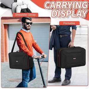 Estuche rígido para PS5, material EVA, cierre con cremallera, correa para el hombro extraíble, 2 compartimentos, negro, para consola PlayStation <span class=keywords><strong>5</strong></span> - Product Image 6