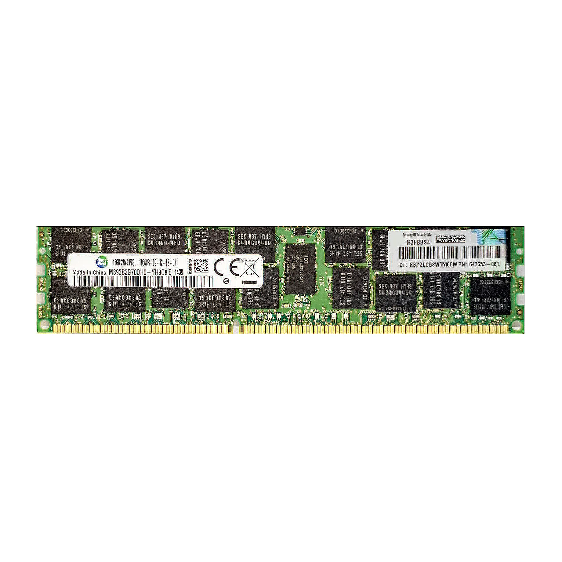 647901-B21 647653-081 664692-001 16GB 2RX4 DDR3 1333Mhz PC3-10600 ECC หน่วยความจํา RAM สําหรับเซิร์ฟเวอร์ G8 / G9 / G10