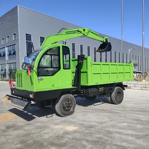 Ltmg 6ton Zelfstortende Grond Laden En Lossen Vrachtwagen Gemonteerde Graafmachine Met Kraan