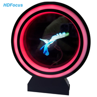 Ventilateur holographique 3D portable avec application cloud de contrôle publicitaire, barre lumineuse RVB de bureau avec couverture acrylique, projecteur holographique