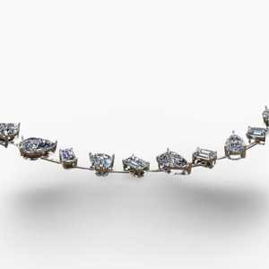 Elegante collar de tenis con diamantes cultivados en laboratorio, K oro macizo de 14/18K - Product Image 6