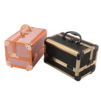 Valise chariot multifonction pour maquillage, valise à cosmétiques, en aluminium, rangement