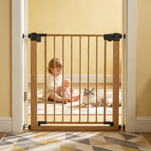 Meilleure barrière de sécurité rétractable et extensible sans perçage pour animaux de compagnie, enfants, bébés et tout-petits, pour escaliers et portes - Product Image 2