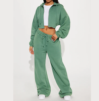 Streetwear surdimensionné pour femme, 2 pièces, pantalon de survêtement baggy et sweat à capuche, respirant et décontracté