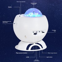 Projecteur d'étoiles Aurora, lampe de projection de galaxie, 5 planètes, 8 modes d'éclairage, haut-parleur BT, lumière d'ambiance romantique pour filles