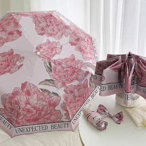 <span class=keywords><strong>Parapluie</strong></span> automatique coupe-vent, impression couleur intégrale, pliable, léger, protection UV, pour sac à main - Product Image 1