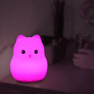 <span class=keywords><strong>Veilleuse</strong></span> pour bébé oiseau en silicone souple couleur RVB USB rechargeable PBA contrôle tactile gratuit télécommande en option pour les enfants - Product Image 5