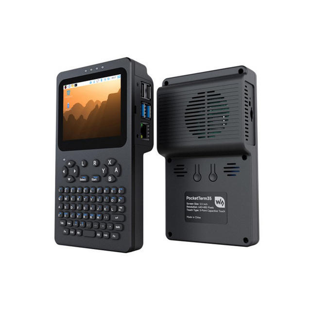 Portable Handheld Linux Terminal With 3.5inch Touch Display 640 * 480 Resolution Optical Bonding Supports Raspberry Pi 4B/5