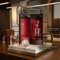 Boîte rigide à double porte en cuir texturé avec logo personnalisable, conteneur haut de gamme pour l'emballage de bouteilles de whisky et de vin sur mesure, en gros