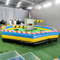 Jeu gonflable commercial Meltdown, jeu gonflable Wipeout, équipement de divertissement extérieur Meltdown