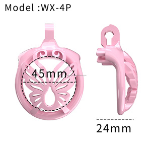 Dispositif de chasteté pour hommes LOVE Cage à bite avec anneau de pénis de 5 tailles Cage à bite verrouillée Ceinture de bondage Fétiche Jouets sexuels pour adultes - Product Image 5