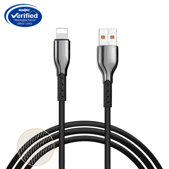USB C Braided Data Cable with PD 100W Fast Charging Rate Zinc Alloy & PVC Jacket for Mobile Phones Type C Cable