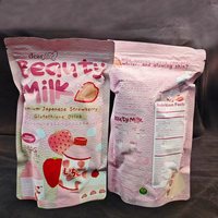 Poudre de Boisson au Collagène Beauté Lait Très Vendue 50000mg, Collagène Hydrolysé en Poudre Fraise Éclaircissant et Blanchissant la Peau