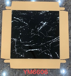 Oferta Especial: Baldosas de Porcelana Brillante de 60x60 cm para Piso, Baldosas de Porcelana Estándar con Aspecto de Mármol Negro - Product Image 5