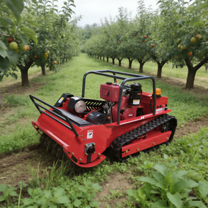 Tondeuse à gazon industrielle sans fil télécommandée, à essence 4 temps, largeur de coupe 800 mm, chenilles tout-terrain, levage hydraulique - Product Image 2