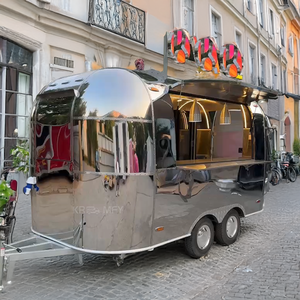 Camion remorque alimentaire en acier inoxydable avec grill pour la vente de snacks, bonbons et chips - Product Image 6