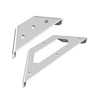 Connecteur d'angle trapézoïdal en acier inoxydable pour meubles, fixation bois, grand triangle, code 90 degrés