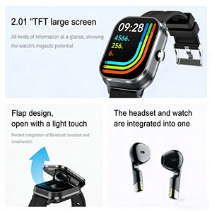 데닉시 인기상품 D8pro 헤드폰 스마트워치 2-in-1 (스포츠 음악 재생, NFC 출입 통제, 블루투스 통화 기능 포함) - Product Image 3