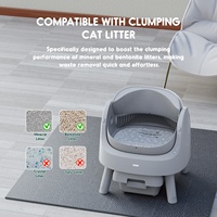 Bac à litière automatique intelligent pour chat en plastique, fonctionnement ultra-silencieux, écologique, contrôle des odeurs, nettoyage facile, grande capacité