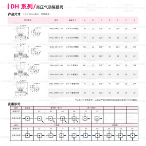 DH6L-04M-C-EP วาล์วไดอะแฟรมนิวแมติกแรงดันสูง 1/4 นิ้ว BCR พอร์ตตัวผู้แบบตรงสำหรับก๊าซอันตราย - Product Image 1