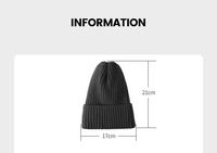 Bonnet tricoté chaud et épais pour l'automne et l'hiver, coupe-vent, idéal pour la course, avec protection des oreilles, en tricot côtelé, pour usage quotidien