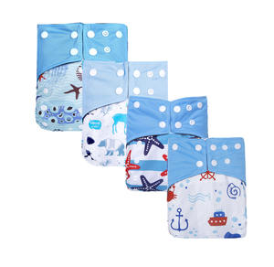 재사용 가능한 포켓 대나무 숯 천 기저귀 신생아 아기 천 포켓 기저귀 한 크기 조절 가능 - Product Image 2