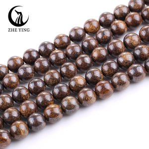 Perles de bronzite Zhe Ying 6/8/10 mm, bracelet jaune, perles de pierre naturelle pour la fabrication de bijoux, perles de bronzite naturelles - Product Image 3