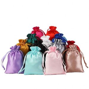 Satin <b>Cloth</b> Jewelry & Wig Storage <b>Bag</b> with Dustproof Girdle Custom Logo Screen Printed Model SDD-DZ6 - Product Image 1