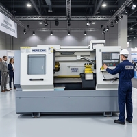 Mesin Bubut CNC Horizontal CK6150 X1500 Biaya Rendah, Single Spindle, Sistem Kontrol GSK, Desain Flat Bed, Tugas Sedang, 2-Axis, High