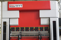 MYT mesin pres Servo listrik penuh, 40T1600 /50T1600 /80T2500 /100T3200 mesin tekuk logam Syntec 6 + 1 sumbu