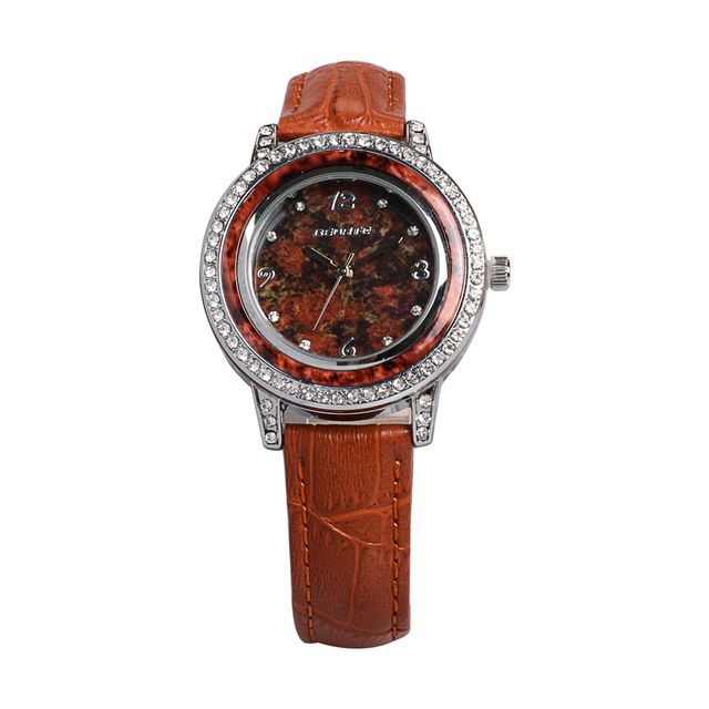 New Arrival Fashion Brand logo Watches for Lady Quartz Wooded Wrist Watch Factory Price Leather Strap