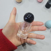 Flacon pulvérisateur de parfum vide rechargeable en verre avec couvercle à bille, 15ml