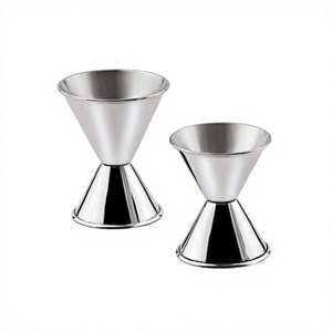 Jigger Medidor de Cócteles de Acero Inoxidable de Doble Copa, Medidor de Peg Ecológico para Fiestas - Product Image 1