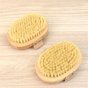 Cepillo de baño ecológico de madera de haya, cerdas de jabalí ovaladas, patas de mano, limpieza en seco, cepillo de baño de Sisal transfronterizo con bolsa - Product Image 6