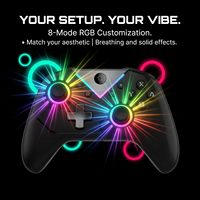 CM-619 Pengontrol Game Nirkabel RGB Hall Effect Joystick Getaran Ganda Baterai 600mAh 10 Jam untuk NS IOS Android Ponsel