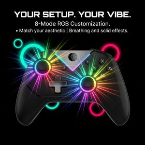 CM-619 Wireless Gaming <b>Controller</b> RGB Hall Effect Joystick Dual Vibration <b>for</b> NS IOS Android Mobile <b>Phone</b> Gamepad - Product Image 2