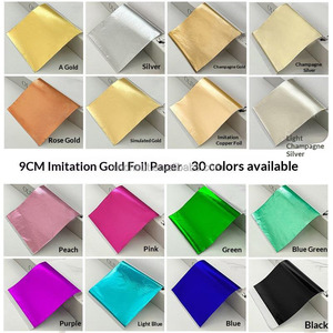 30 Fogli di Foglia <span class=keywords><strong>d</strong></span>'<span class=keywords><strong>Oro</strong></span> <span class=keywords><strong>per</strong></span> Arte, Doratura, Artigianato, Pittura, Decorazione Mobili, Fogli di Lamina <span class=keywords><strong>d</strong></span>'<span class=keywords><strong>Oro</strong></span> 9x9cm, Carta Dorata <span class=keywords><strong>per</strong></span> Arte - Product Image 2
