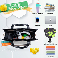 Sac de raquette de pickleball multifonctionnel en PU de haute qualité, grand sac de raquette de pickleball, sac de padel
