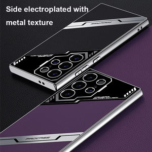 Funda anticaída galvanizada de Color sólido para <span class=keywords><strong>Samsung</strong></span> S24 Ultra Jazz, nuevo diseño, funda protectora para teléfono móvil, cuero liso - Product Image 4