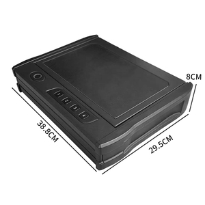 Coffre-fort pour armes à feu <span class=keywords><strong>ILOCK</strong></span> T12, biométrique, code électronique, serrure à clé, acier noir, logo personnalisé, portable, pour la maison, le bureau, la voiture - Product Image 6