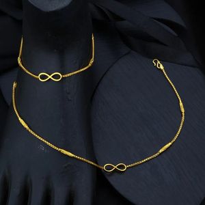 Chaîne de cheville Rajnandini en or, bijou de mode traditionnel élégant, chaîne de cheville stylée, bijou de pied décoratif, accessoire cadeau - Product Image 1