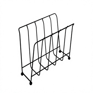 Porta Revistas Moderno Negro Amson de Latón, Estante para Periódicos, Organizador Resistente de Hierro para el Hogar y la Oficina, Almacenamiento para Revistas y Archivos - Product Image 1
