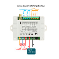 433MHz AC110V-240V Sakelar Remote Control Universal 2 Saluran dengan Kontrol Suara & Fungsi Timer-Pasangan Pemancar & Penerima